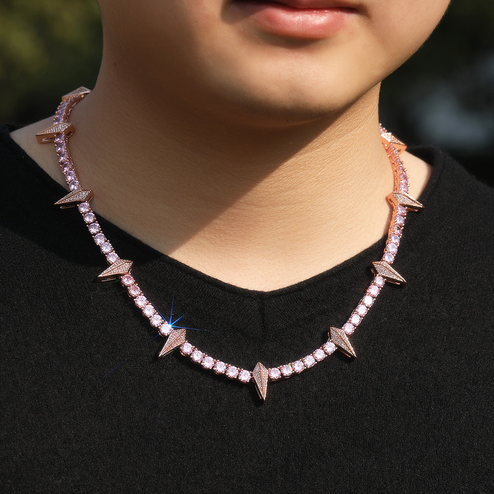 Hip-hop Black Panther zircon tennis chain