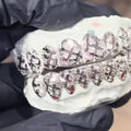 Silver Diamond Cut + Diamond Dust Grillz